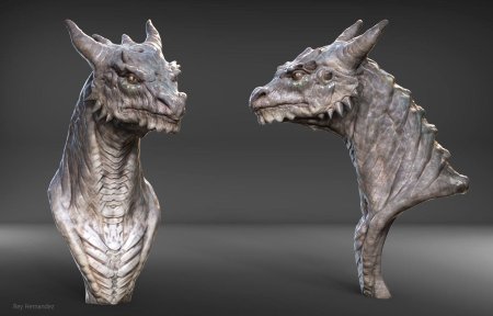 Stl модель голова дракона