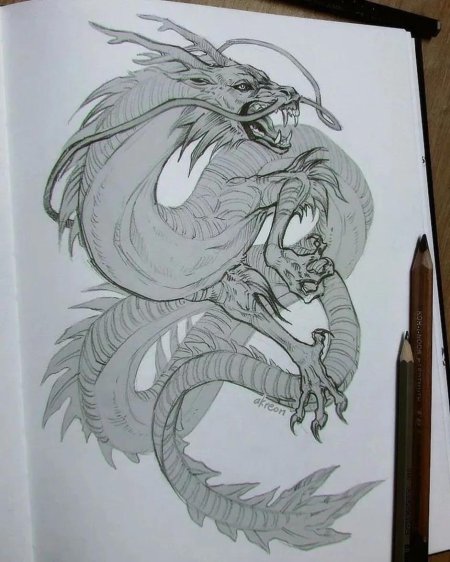 Драконы эскиз