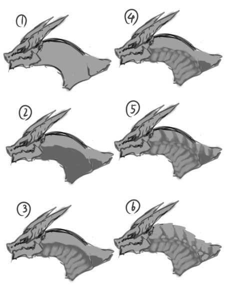 Референс дракона сбоку