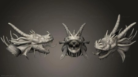 Стл голова дракона д