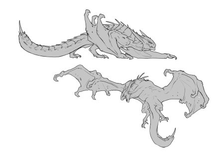 Дракон виверн референс