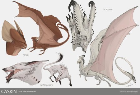 Крылья дракона референс сложенные