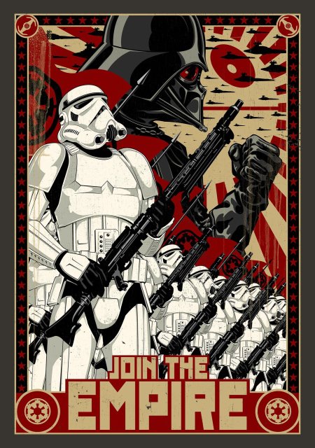 Плакат propaganda star wars empire