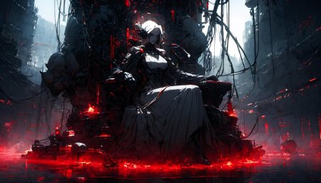 Девушка киберпанк арт