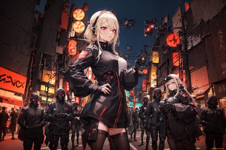Аниме девушка киберпанк