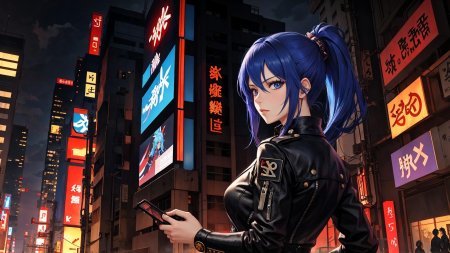 Девушка киберпанк