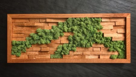 Стабилизированный мох панно