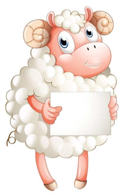 Овечка мультяшная