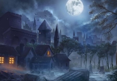 Замок дракулы дарк арт готика