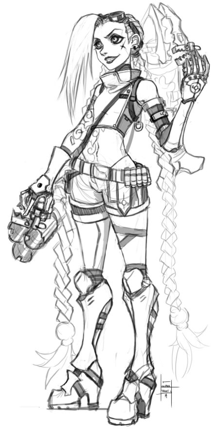 Раскраска аркейн джинкс