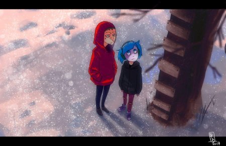 Салли фейс и ларри зимой