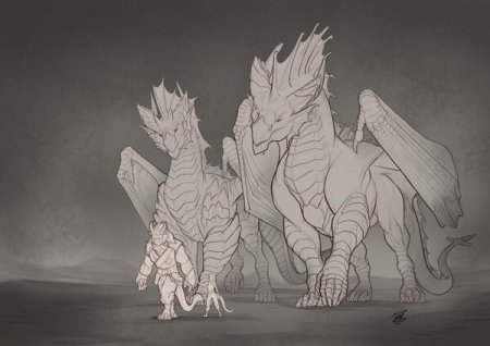 Драконы эскиз