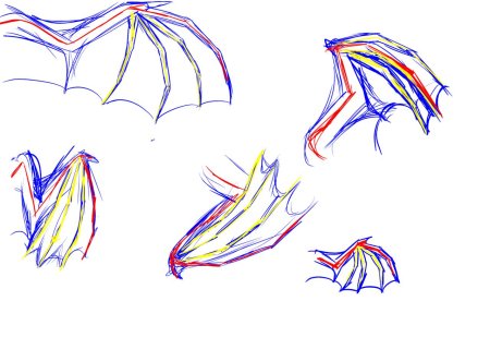 Крылья дракона референс сложенные