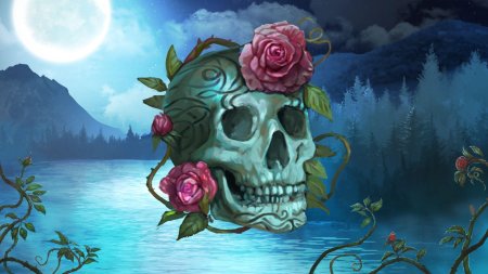 Череп с розами