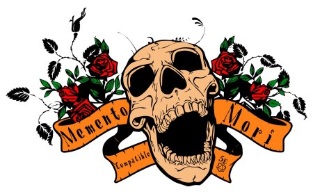 Череп с розами