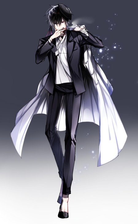 Аниме парень в костюме