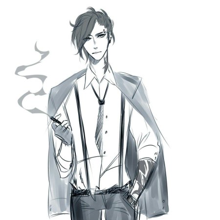 Арт мужчина в костюме