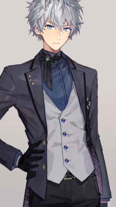 Аниме парень в костюме