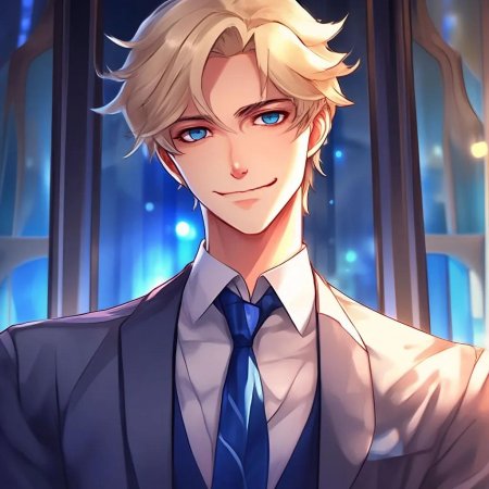 Аниме парень блондин