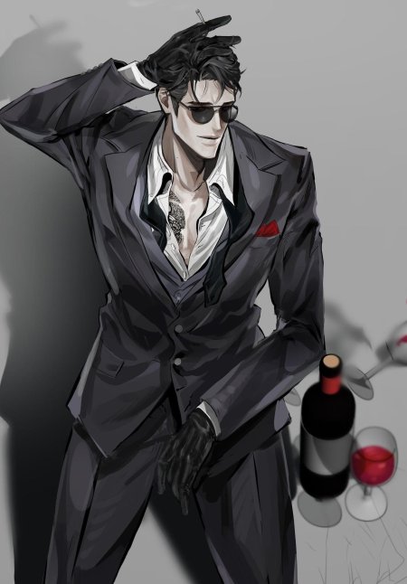 Красивый мужчина в костюме арт