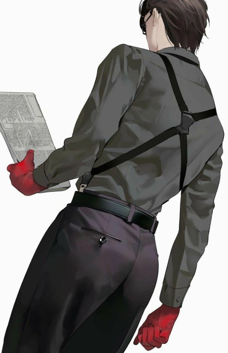 Аниме парень в костюме