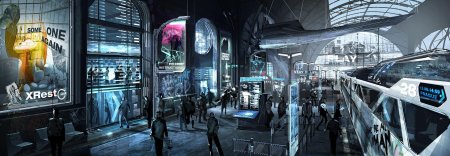 Город будущего киберпанк