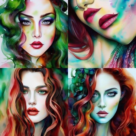 Девушка акварель