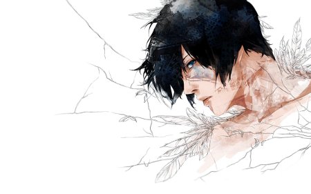 Аниме парень с черными волосами