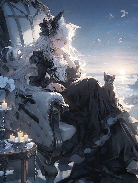 Красивая аниме девушка