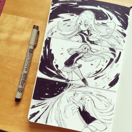 Рисунки для срисовки в скетчбук аниме