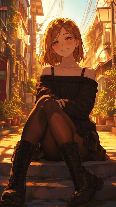 Красивая аниме девушка