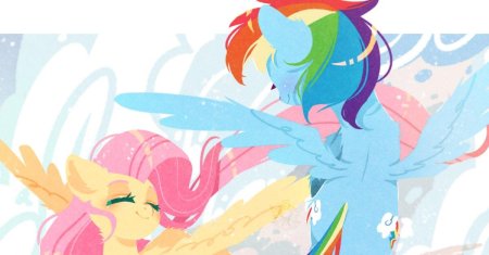 Флаттершай и рейнбоу дэш