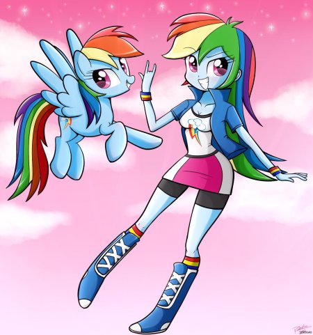 Пони радуга дэш человек