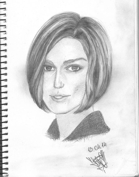Кира найтли портрет карандашом