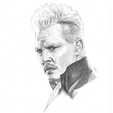 Джонни депп рисунок гриндевальд