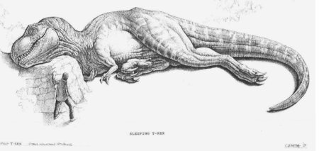 Тираннозавр рекс спит