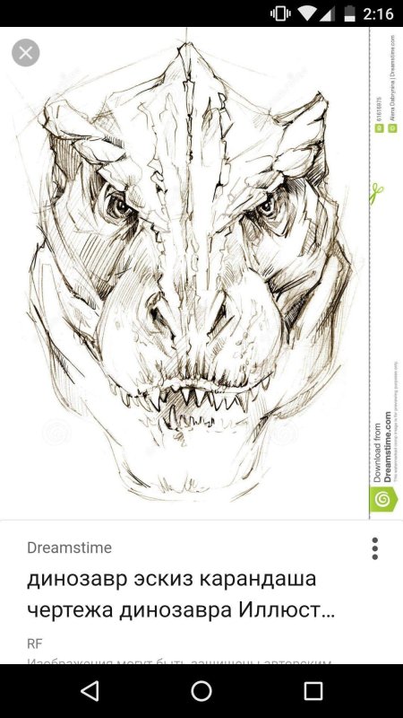 Голова динозавра рисунок