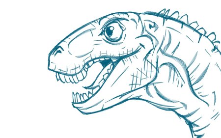 Рисунок динозавра карандашом для срисовки