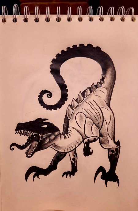 Динозавр для срисовки