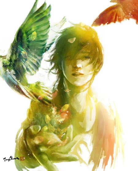 Человек птица арт