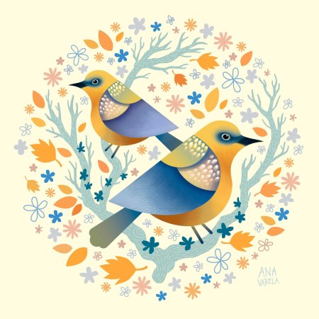 Стилизованные птицы