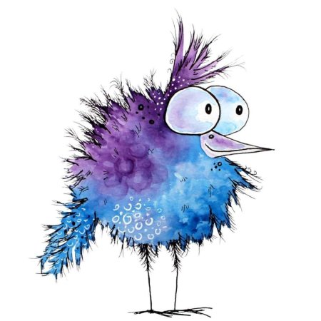 Смешная птица рисунок