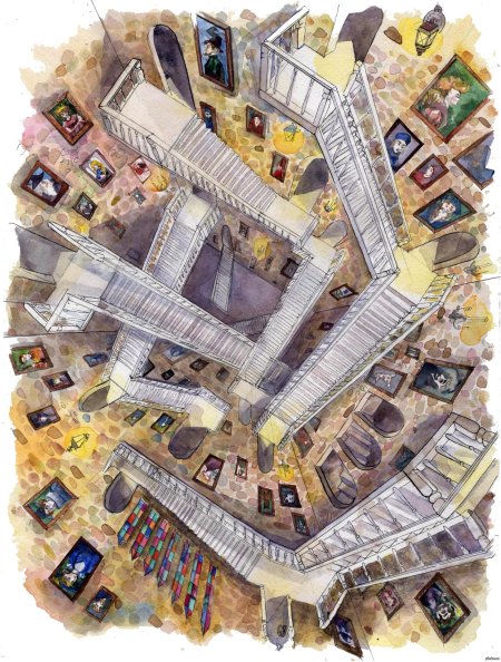 Хогвартс акварелью