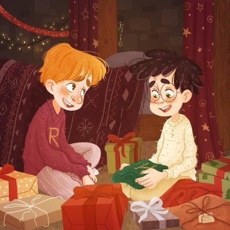 Гарри поттер рождество в хогвартсе арт