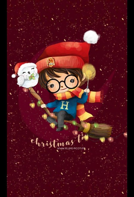 Новогодняя открытка гарри поттер