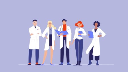 Флэт иллюстрация доктор