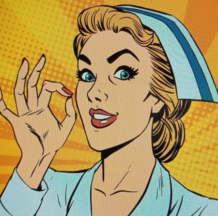 Поп арт врач женщина