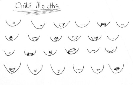 Аниме рот карандашом