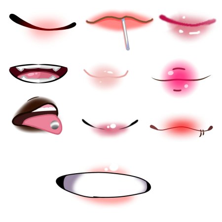 Рот для рисования аниме