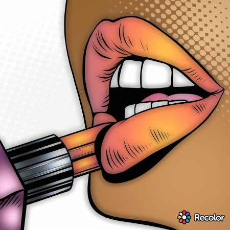 Губы поп арт